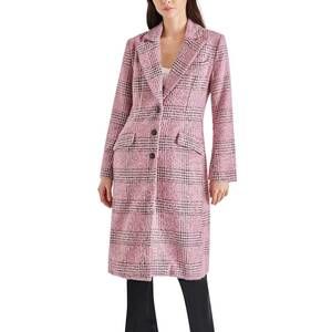 NEW STEVE MADDEN gemini coat in pink check